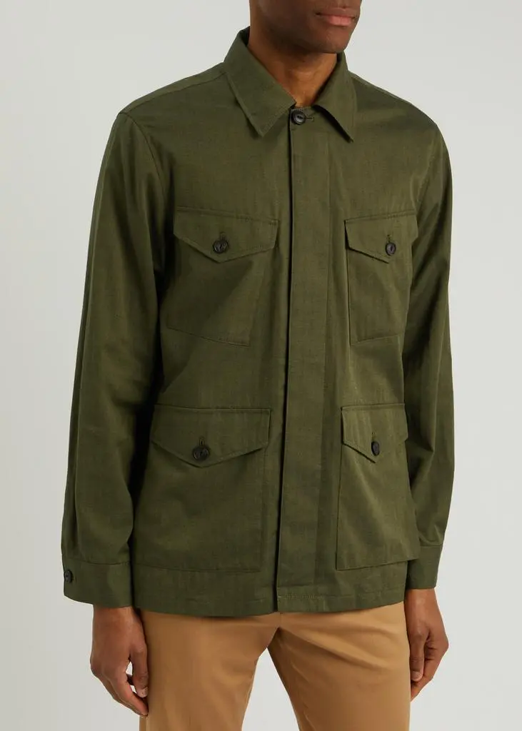 Paul Smith Herringbone cotton-blend overshirt  2