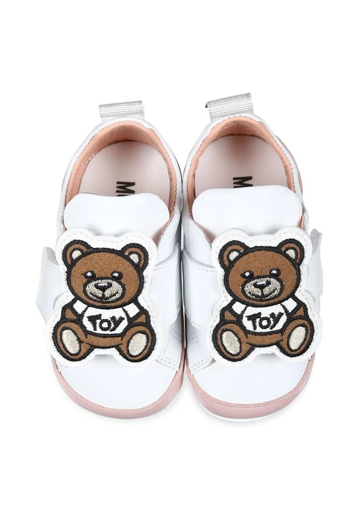 Moschino Pink Sneakers For Baby Girl With Teddy Bear 2