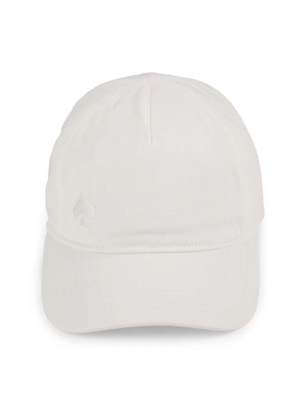 Kate Spade White Baseball Cap Noel Patch Baseball Hat | Kate Spade Outlet main image 3