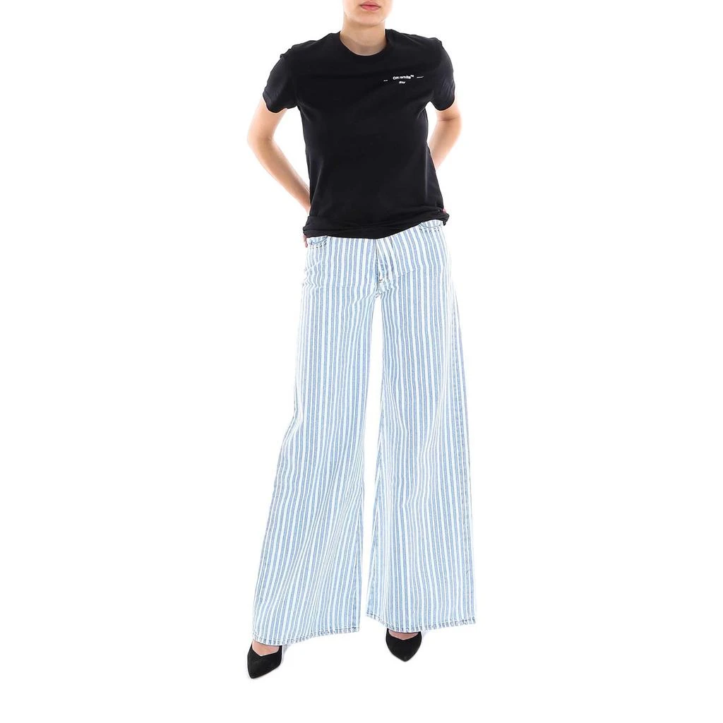 Off-White Off-White Striped Wide Leg Jeans 3