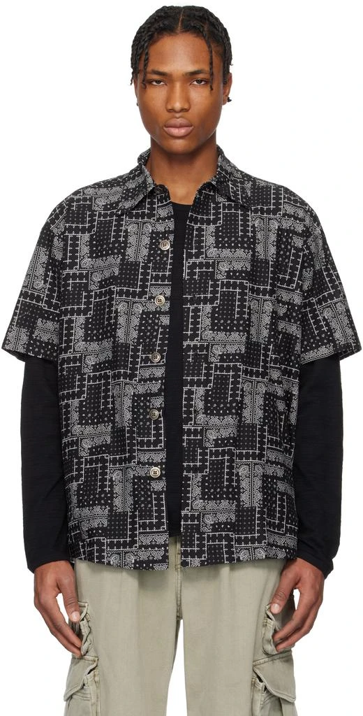 Greg Lauren Black Short Sleeve Shirt 1