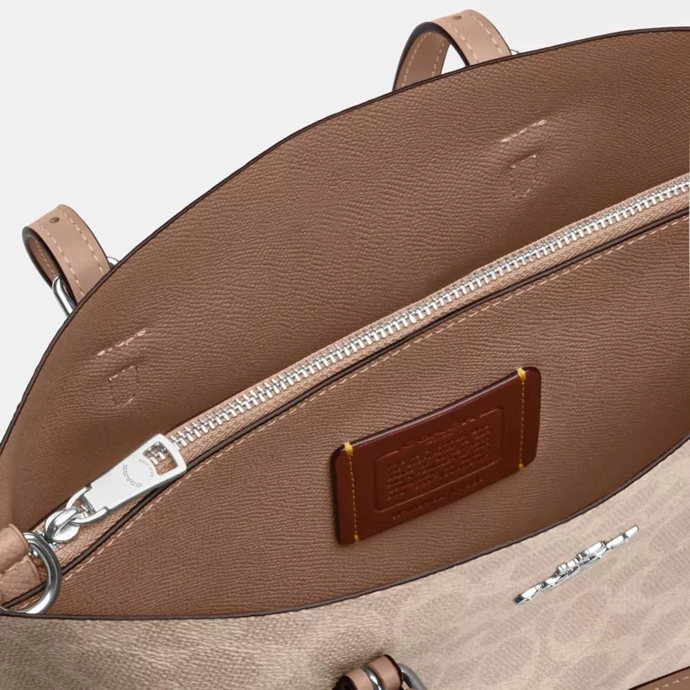 Coach Mollie Tote Bag 25 In Signature Canvas 7