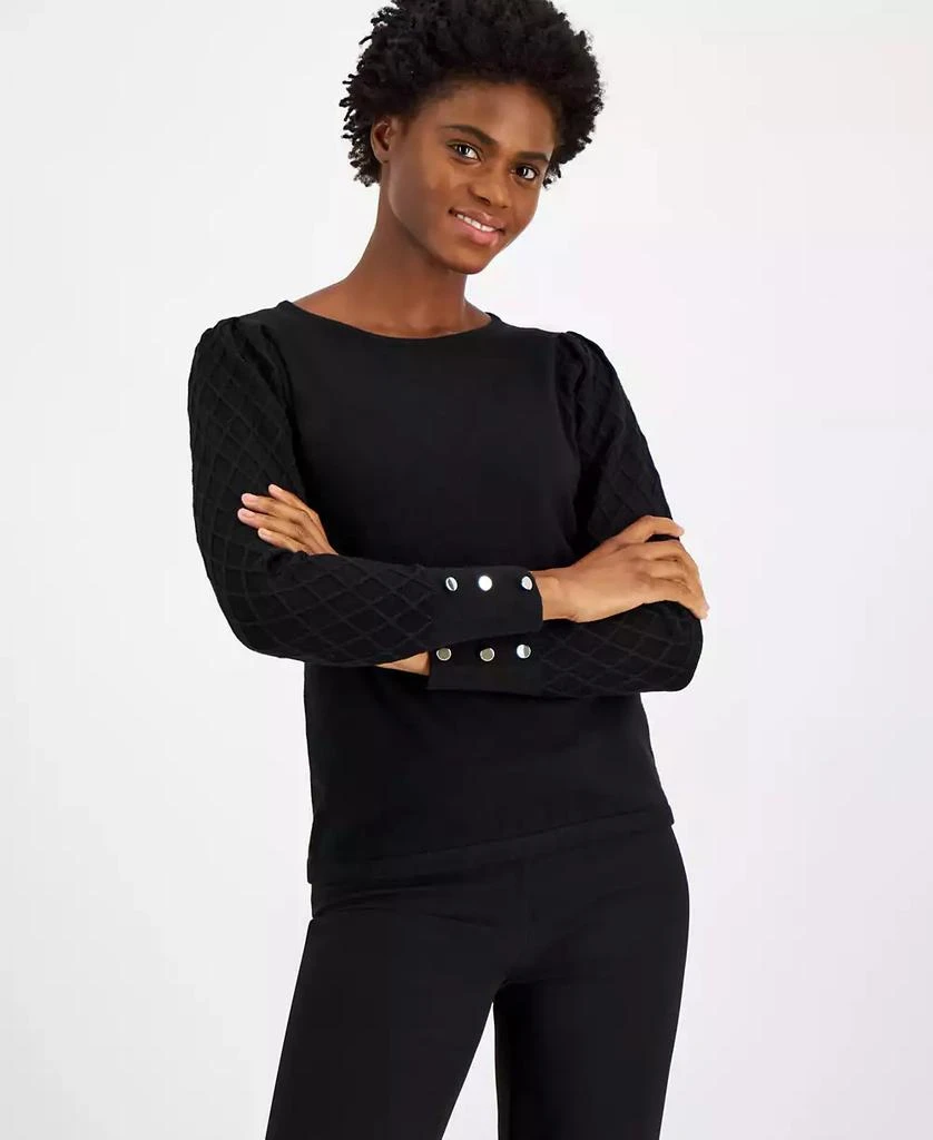 Anne Klein Women's Diamond-Sleeve Sweater 1