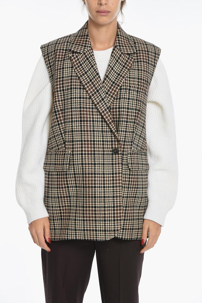 Birgitte Herskind Houndstooth Motif Wool WALTER Double Breast Vest