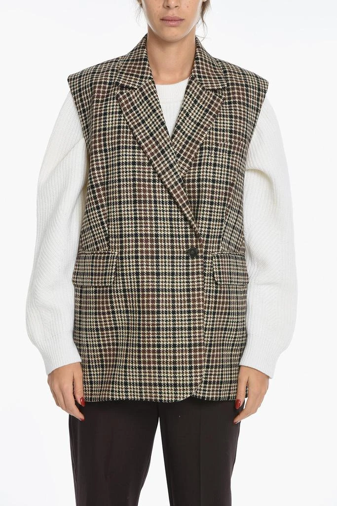 Birgitte Herskind Houndstooth Motif Wool WALTER Double Breast Vest 1