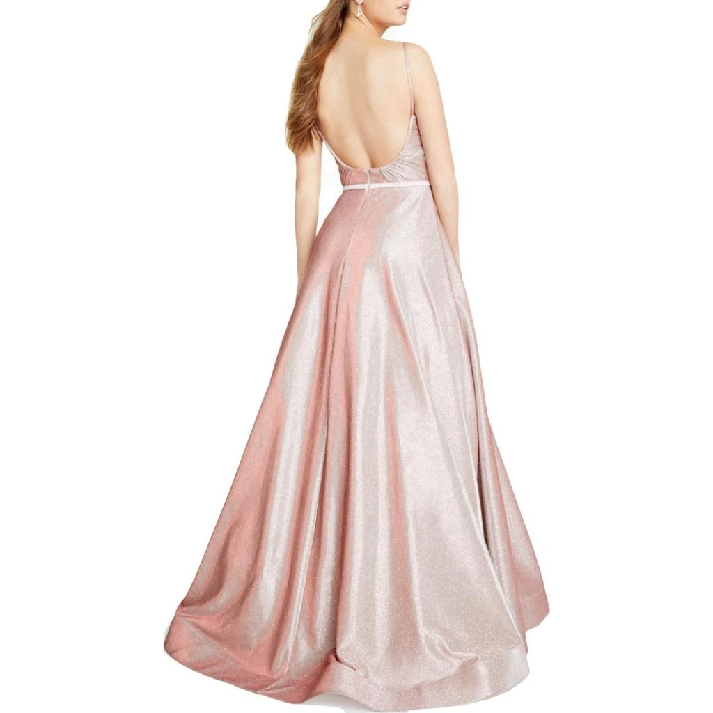 Glamour by Terani Couture Womens Shimmer Maxi Evening Dress 2