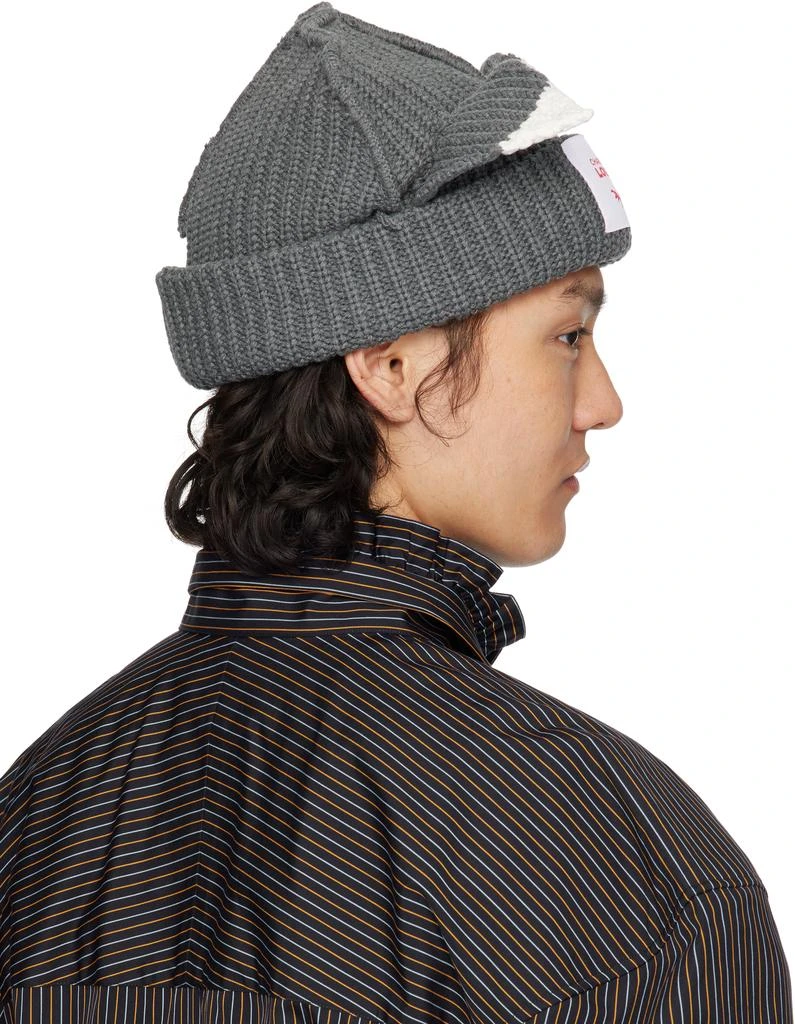 Charles Jeffrey Loverboy Gray Chunky Ears Beanie 3