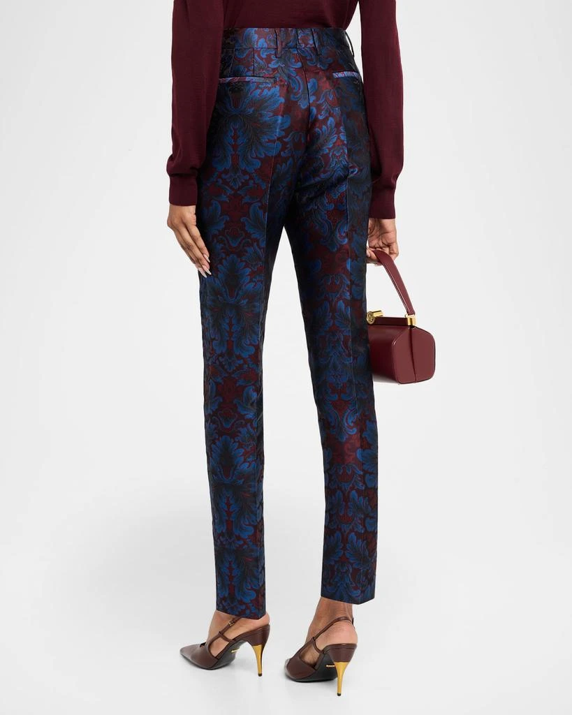 ETRO Brocade Slim-Leg Crop Trousers 3