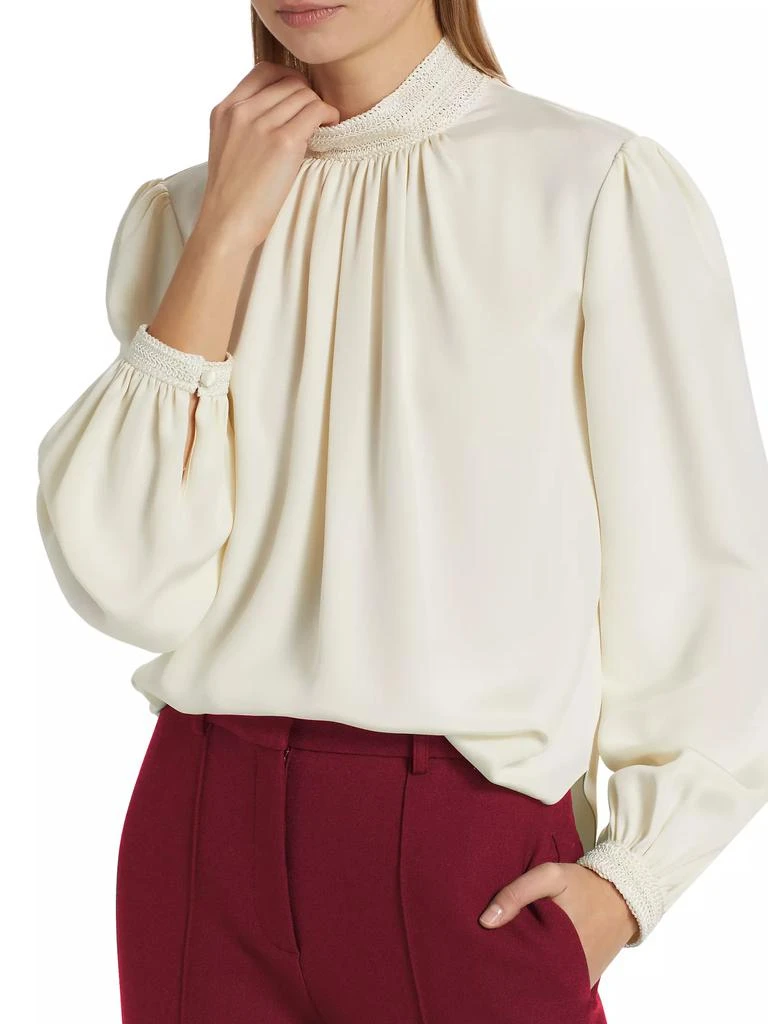 ADAM LIPPES Silk Crepe Blouse 6