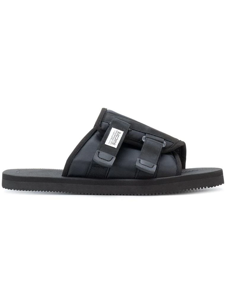 Suicoke kaw-cab Black Sandals With Velcro Fastening In Nylon Man Suicoke 1