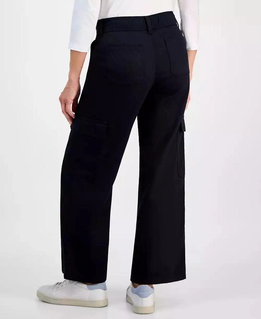 Style & Co Petite Mid-Rise Wide-Leg Cargo Pants, Exclusively at Macy's 2