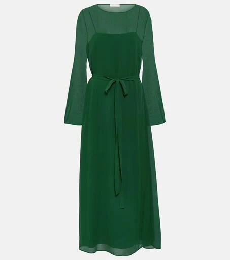 chloe green silk dress Olive Green Sequin Strapless High Split Long Prom Dress main image 0