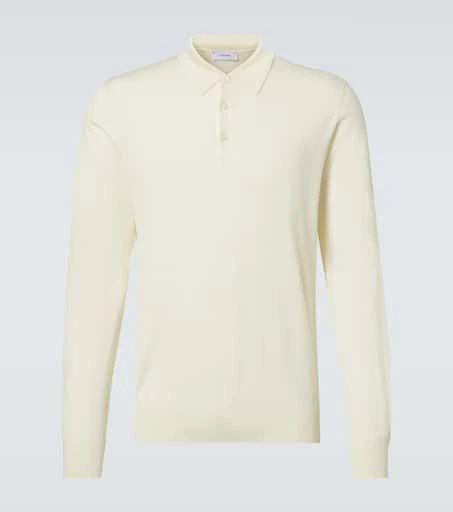 LARDINI Knitted wool, silk, and cashmere polo shirt 1