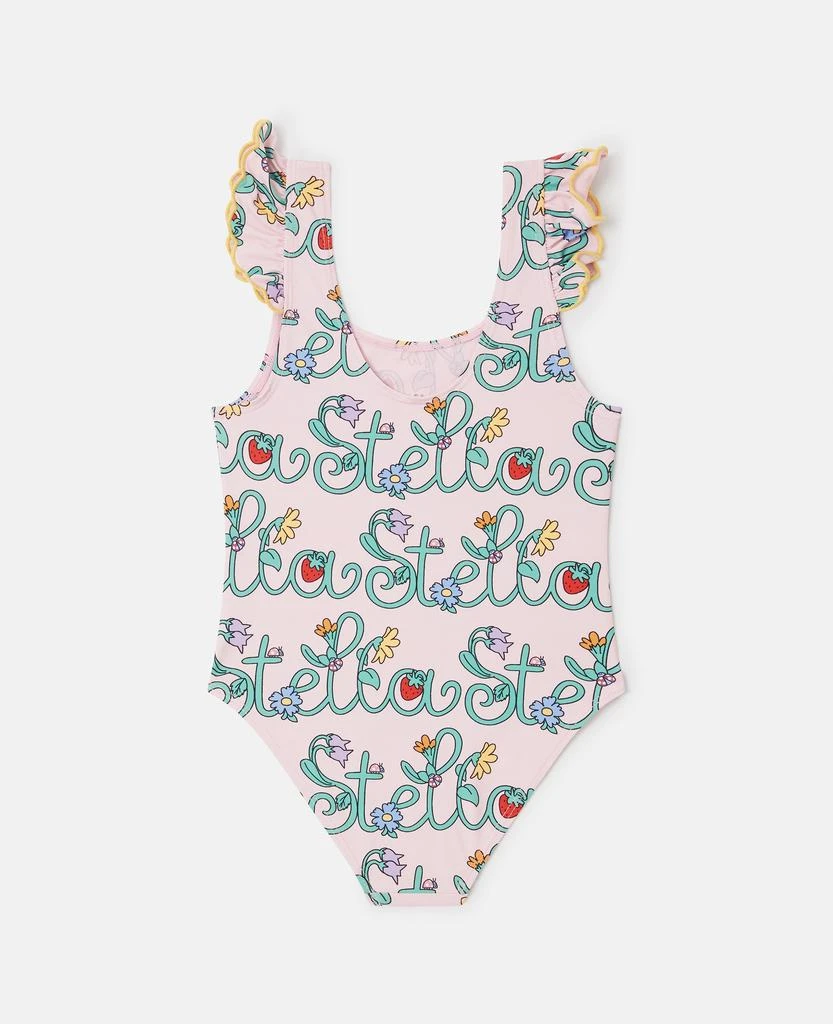 Stella McCartney Stella McCartney - Stella Vine Print Swimsuit, Woman, Pink/Multicolor, Size: 3 1
