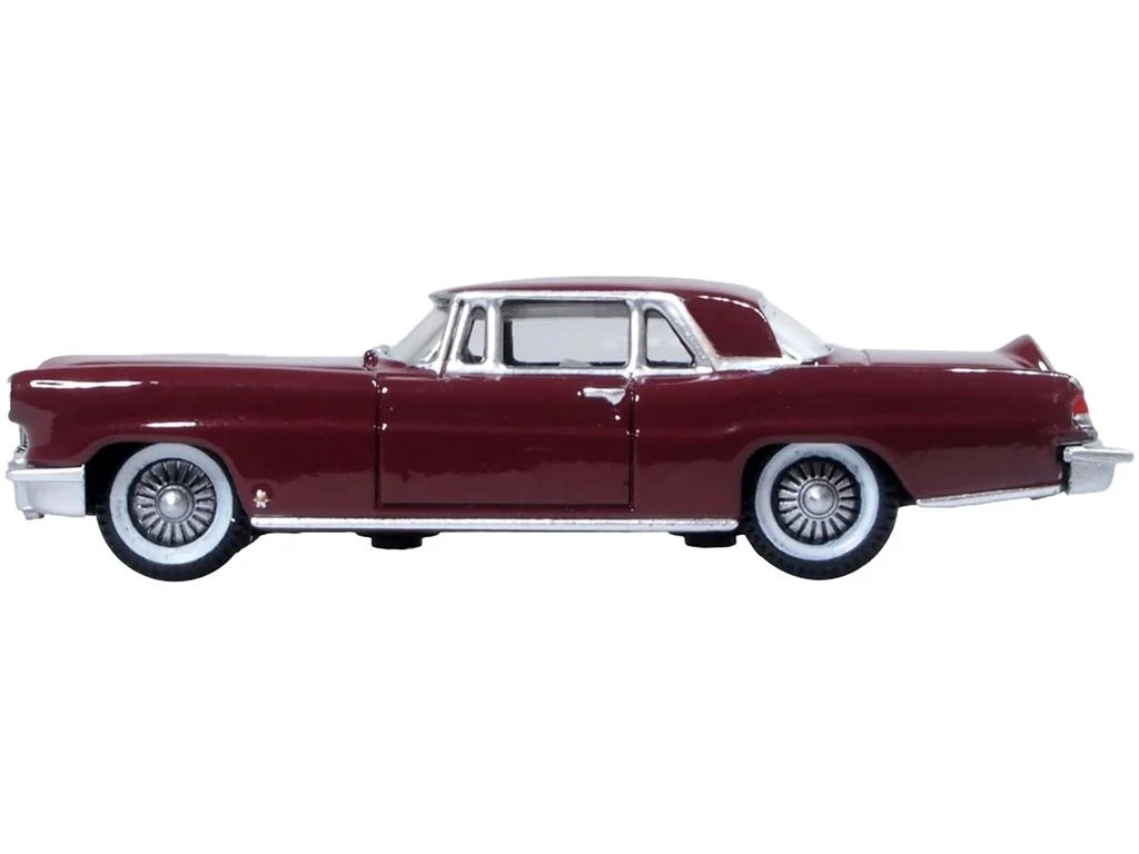 Oxford Diecast 1956 Lincoln Continental Mark II Dark Red 1/87 (HO) Scale Diecast Model Car by 1