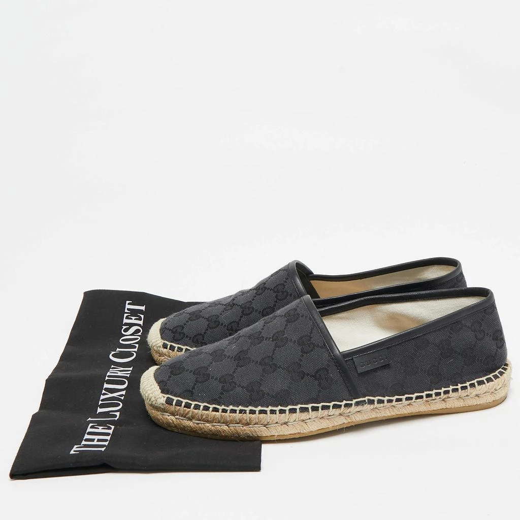 Gucci Gucci Black GG Canvas and Leather Espadrilles Flats Size 40.5 9