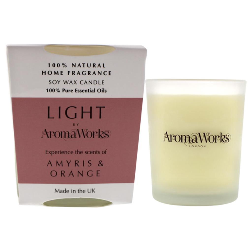 AromaWorks 2.65 oz Light Candle Scent with Amyris & Orange for Unisex - Small