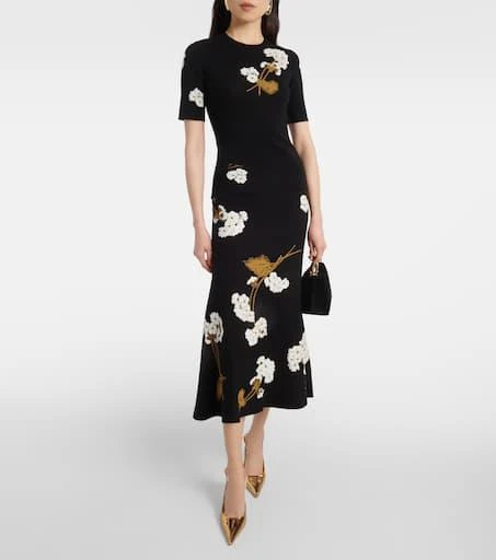 Erdem Bloom Mini velvet tote bag 5
