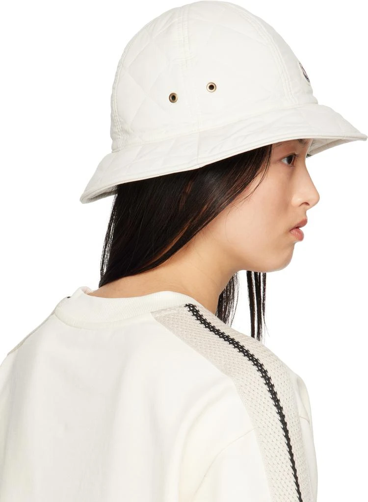 Moncler Off-White Quilted Bucket Hat - Hats - Free Shipping  display picture 3