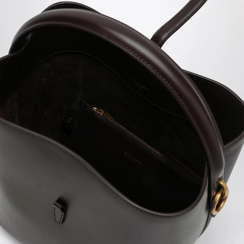 Yves Saint Laurent Le 37 brown leather bucket bag 5