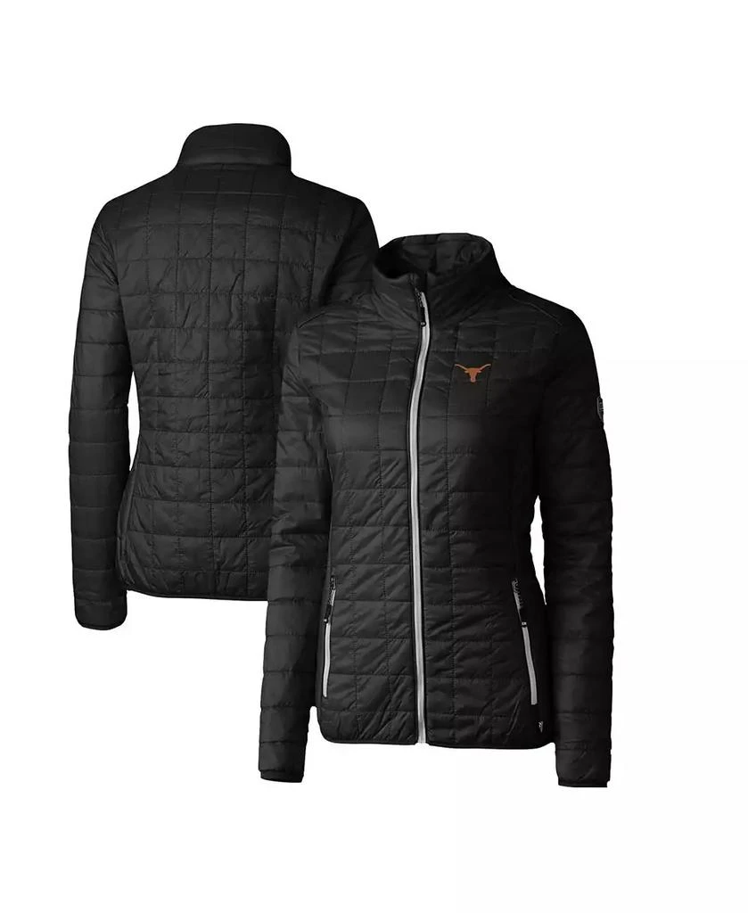 Cutter & Buck Women's Black Texas Longhorns Rainier Eco Insulated Puffer Full-Zip Jacket 1
