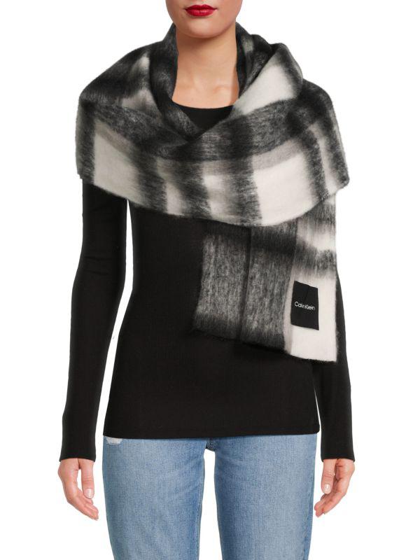 Calvin Klein Oversized Plaid Scarf