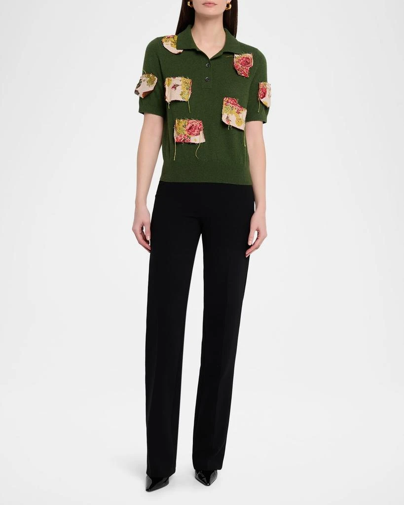 Libertine Lizzy Bennett Patched Cashmere Polo Sweater 2