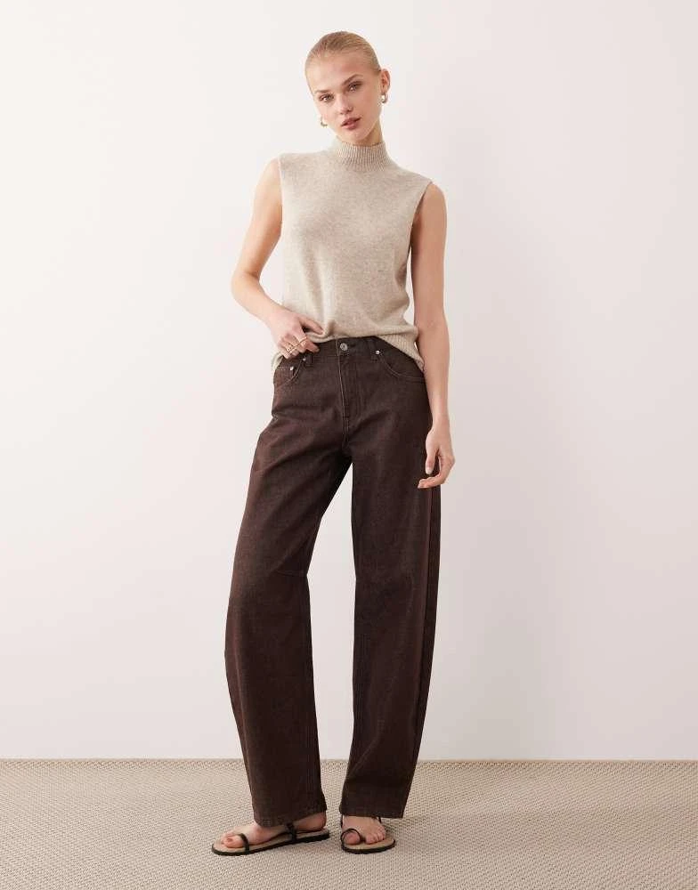 Abercrombie 
Fitch Abercrombie 
Fitch mock neck sweater vest in beige 2