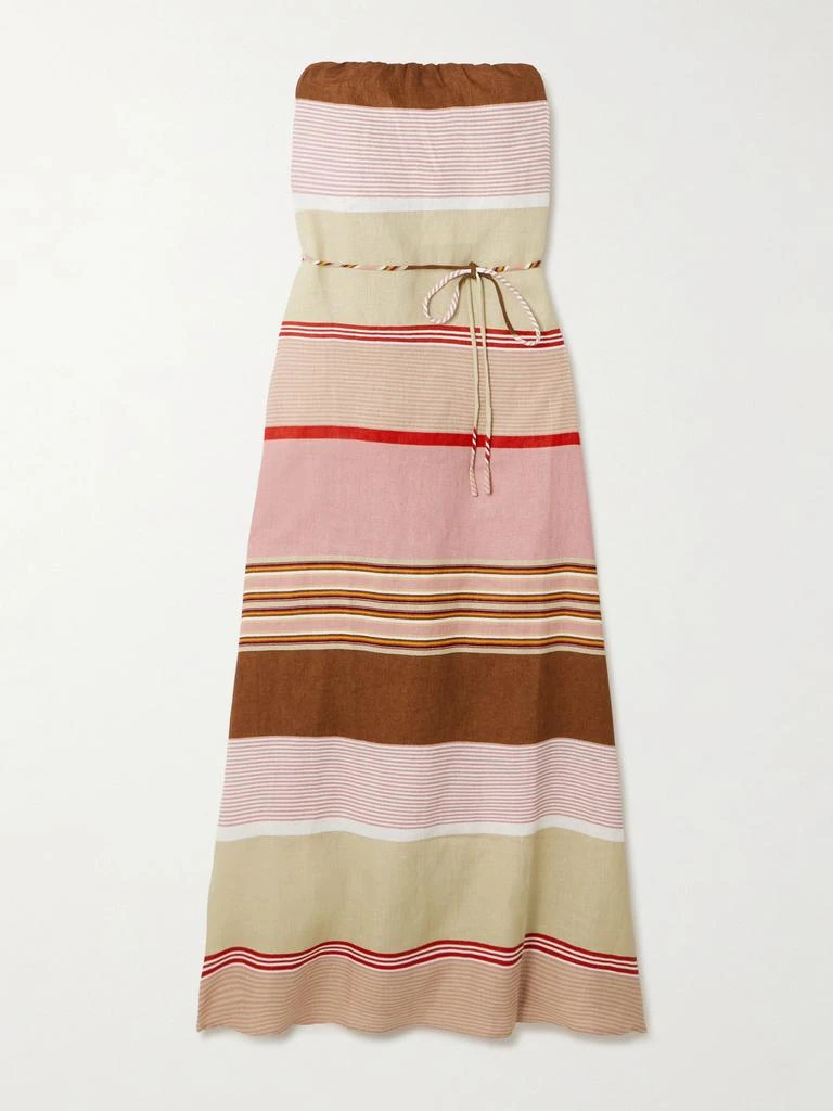 chinese dress ladies Long Linen Dress with Belt 
