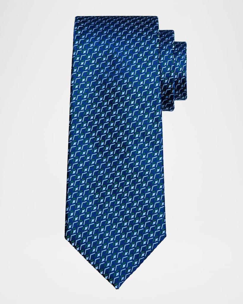 Charvet Men's Geometric Woven Silk Tie
