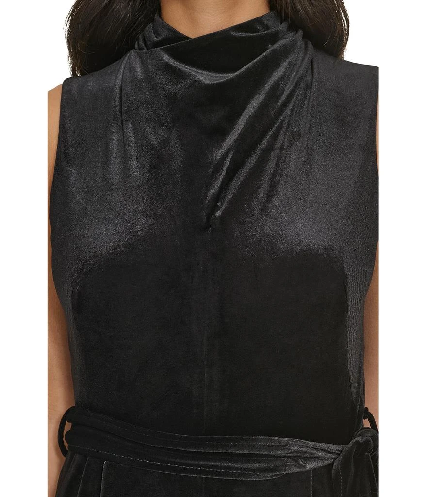 Calvin Klein Velvet Twist Neck Jumpsuit 4
