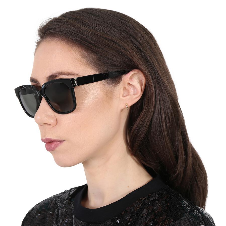 Yves Saint Laurent Grey Square Ladies Sunglasses SL M40 003 54