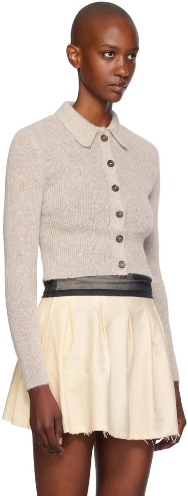 OUR LEGACY Beige Mazzy Polo Cardigan DK 40 = XL - Tops - BeyondStyle