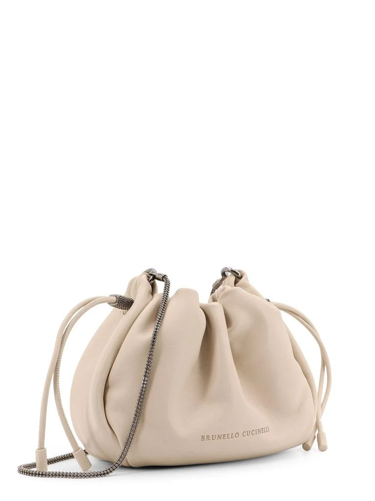 Brunello Cucinelli Brunello Cucinelli Mellow Drawstring Small Bucket Bag 3