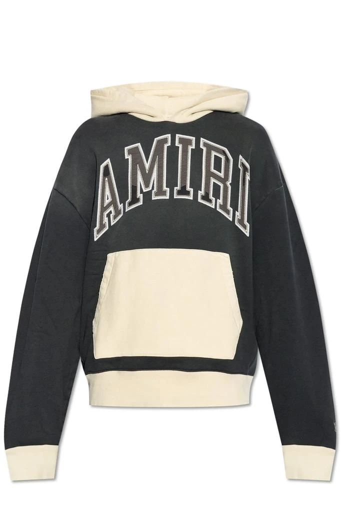 AMIRI Amiri Logo Embroidered Tow-Tone Hoodie 1
