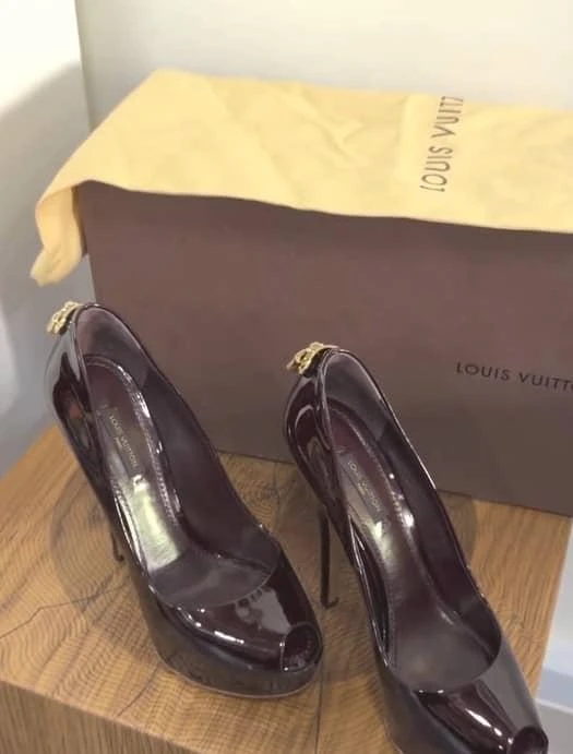 Louis Vuitton Louis Vuitton Burgundy Patent Leather Oh Really! Pumps Size 38 2