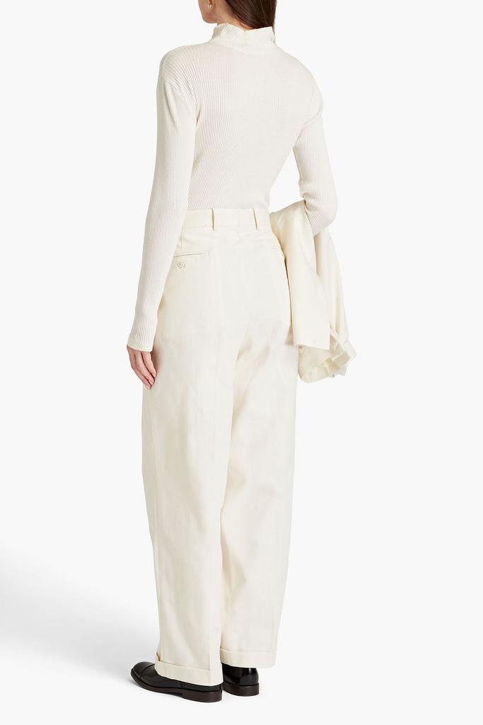 MAISON MARGIELA★素敵！ cotton-tweed tapered pants MAISON MARGIELA Herringbone cotton-tweed tapered pants