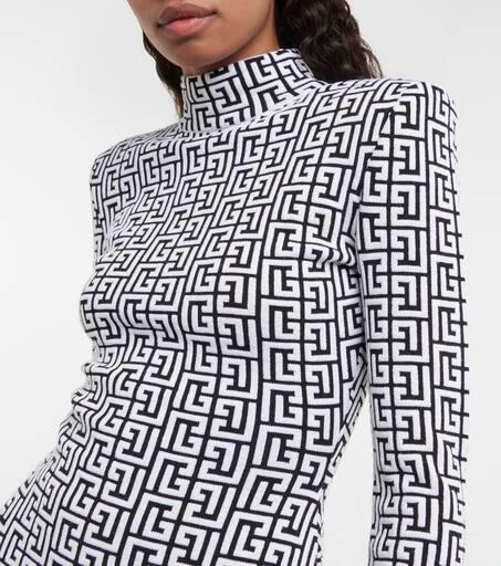 Balmain Monogram wool-blend sweater 4