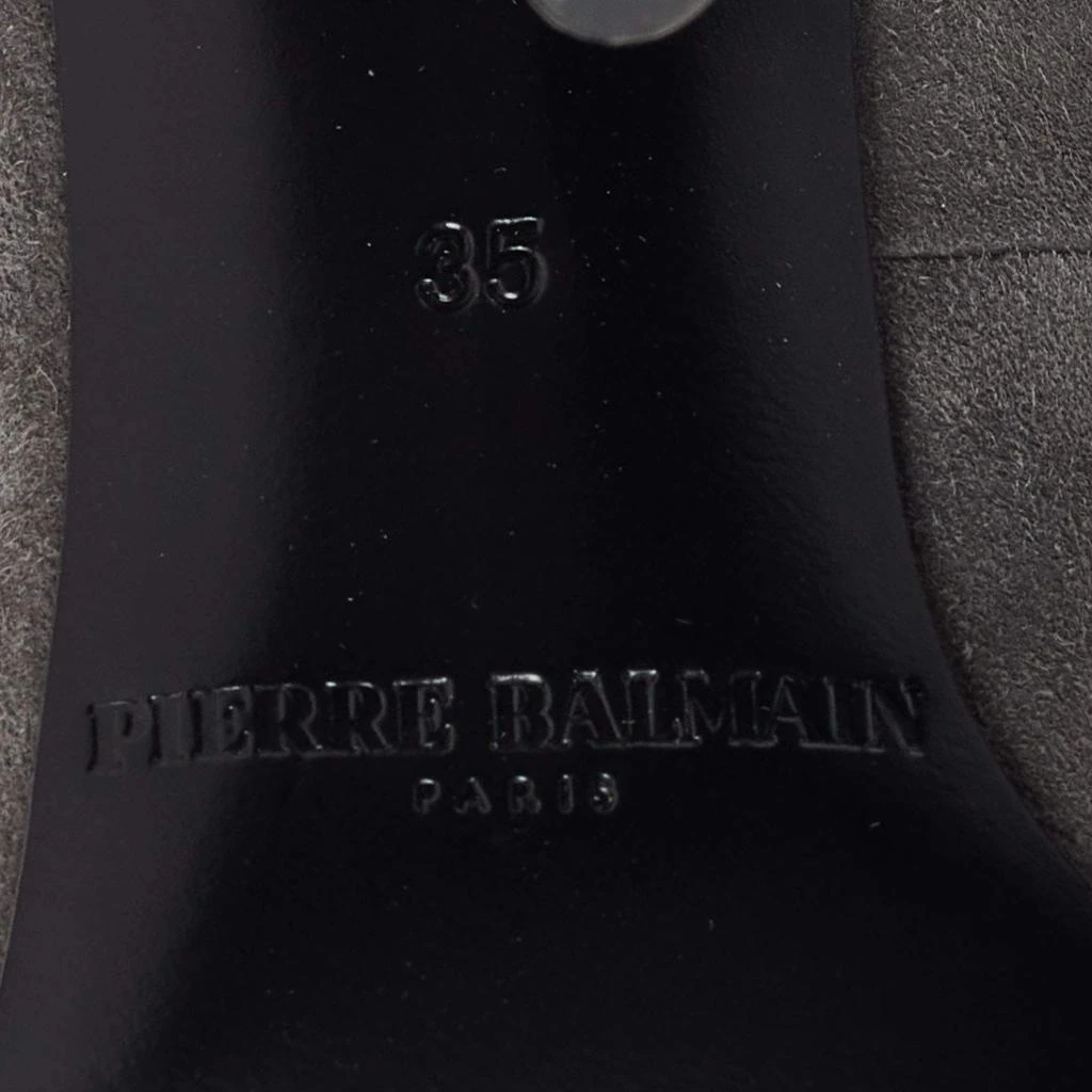 PIERRE BALMAIN Pierre Balmain Grey Suede Pointed Toe Pumps Size 35 8