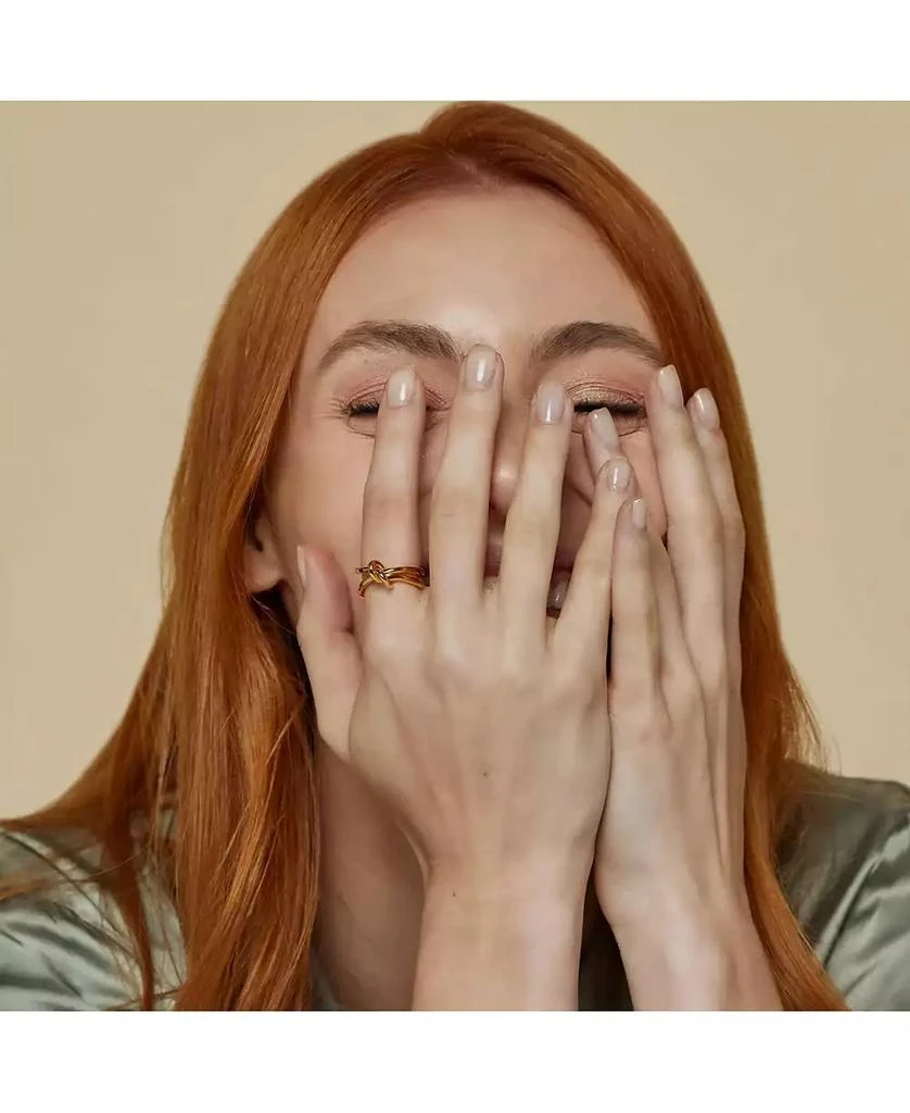 Bearfruit Jewelry 14k Gold Plated Haley Ring Dainty Minimalist Trendy 2