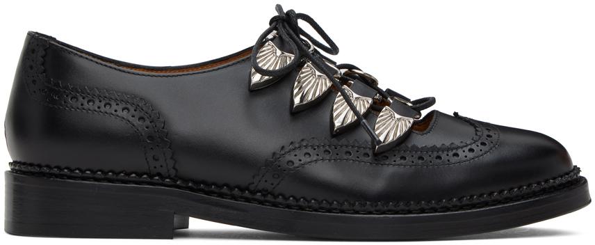 Toga Pulla Black Hard Oxfords