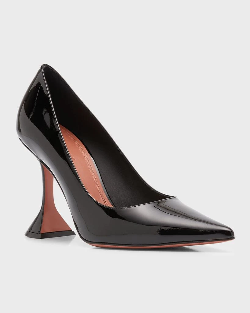 Amina Muaddi Ami Patent Leather Pedestal Pumps 3