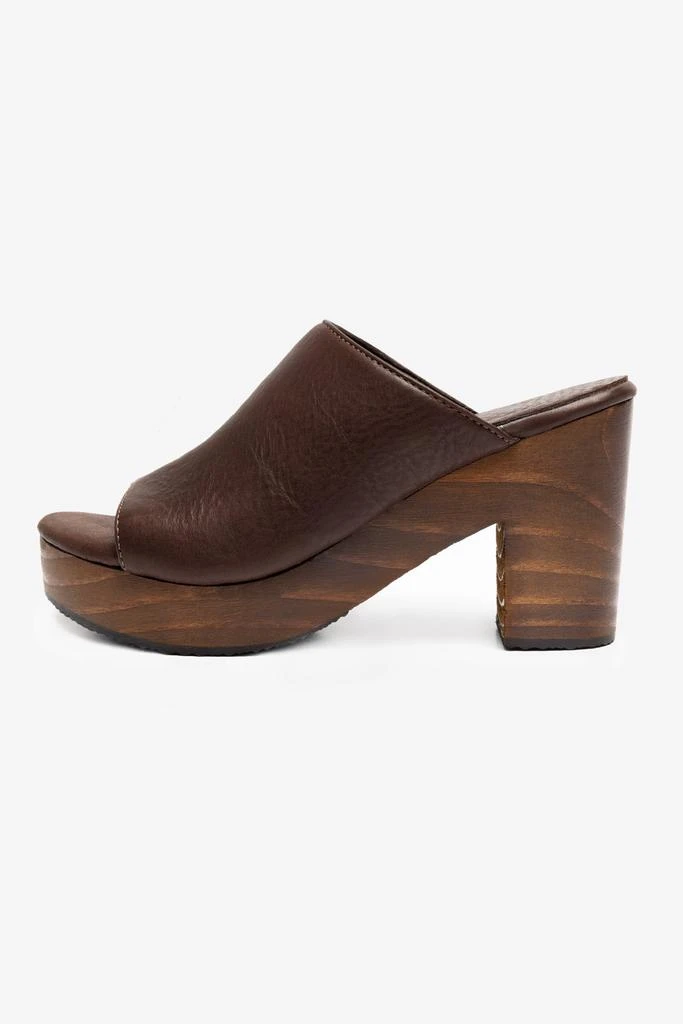 Los Angeles Apparel WOODSNDL05 - Leather Platform Mule 25