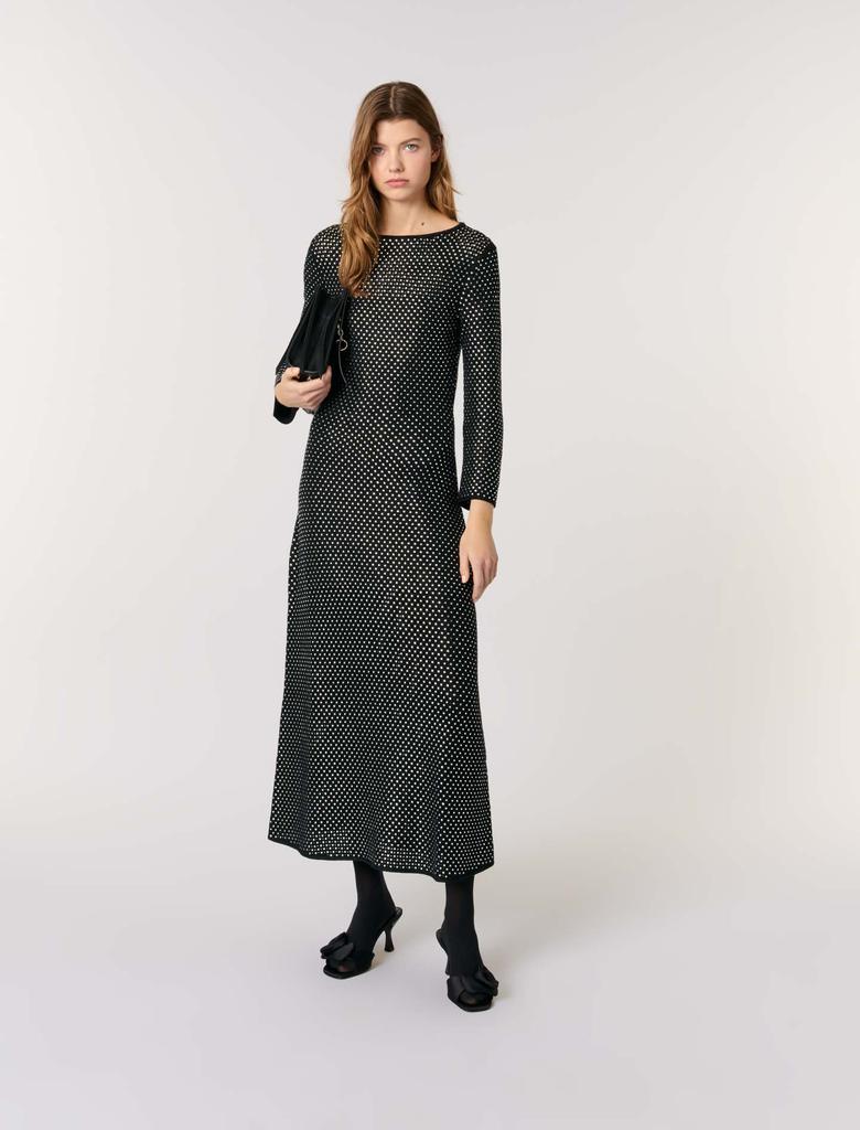 Maje Maje Woman's polyamide Rhinestone maxi dress for Spring/Summer