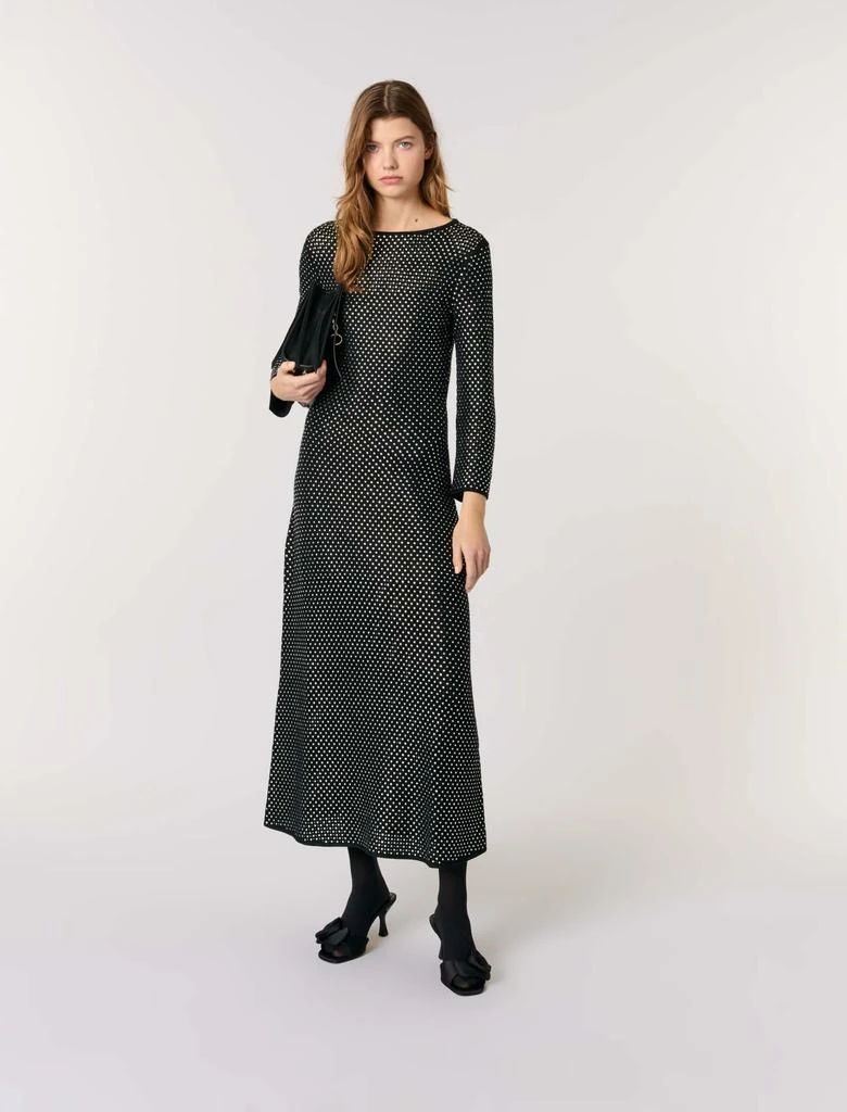 Maje Maje Woman's polyamide Rhinestone maxi dress for Spring/Summer 1