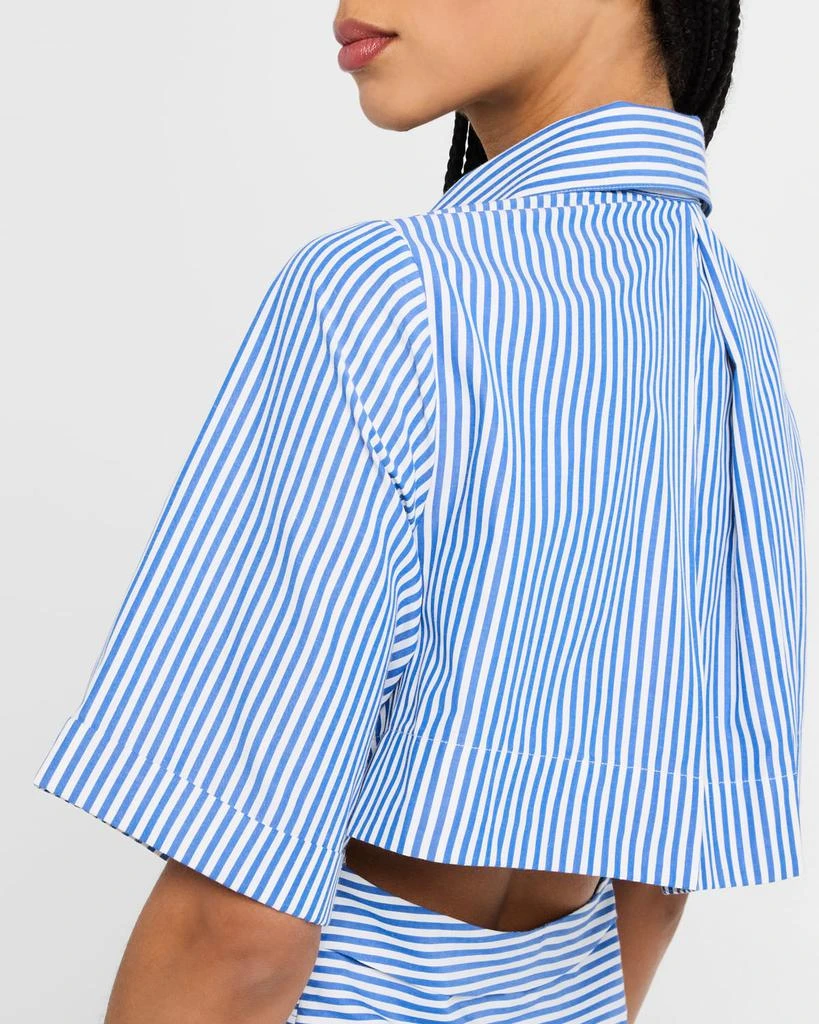 Rosie Assoulin Striped Tie High-Low Shirtdress 5