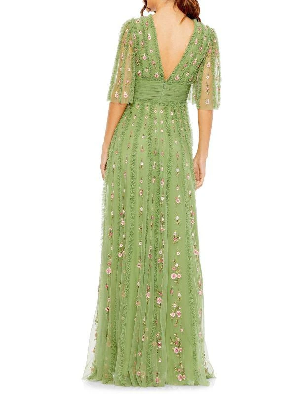 Mac Duggal Ruffle Floral A Line Gown 2