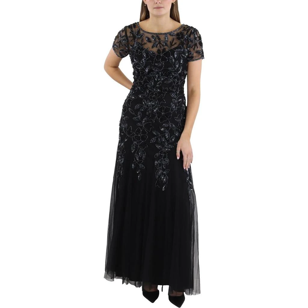 Adrianna Papell Plus Womens Sequined Formal Evening Dress 7