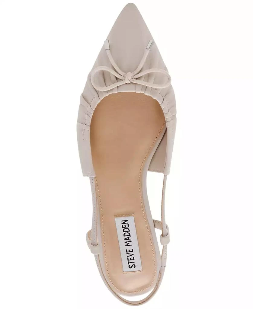 Steve Madden Women's Laylah Pointed-Toe Pleated Slingback Flats 4