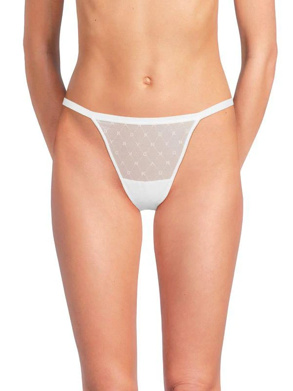 DKNY 3-Pack Logo Mesh Thongs 2